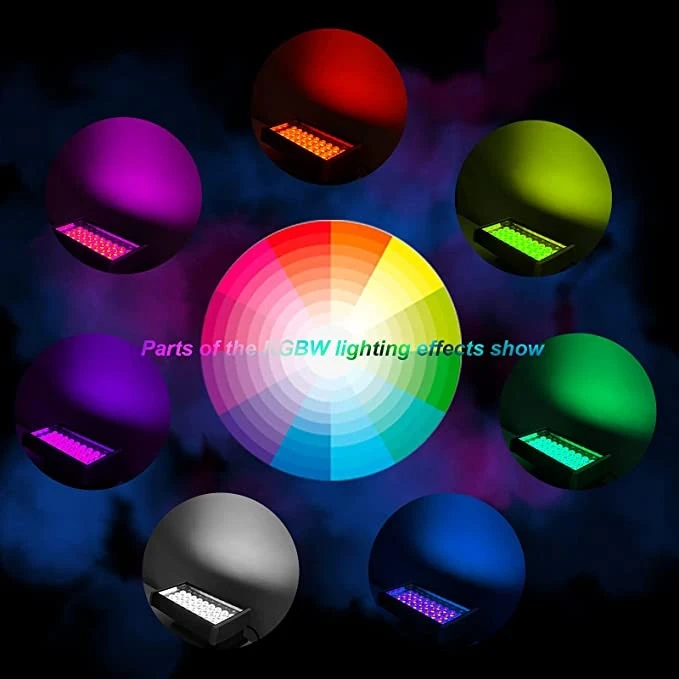 RGB LED Wallwasher Silver IP65 9W